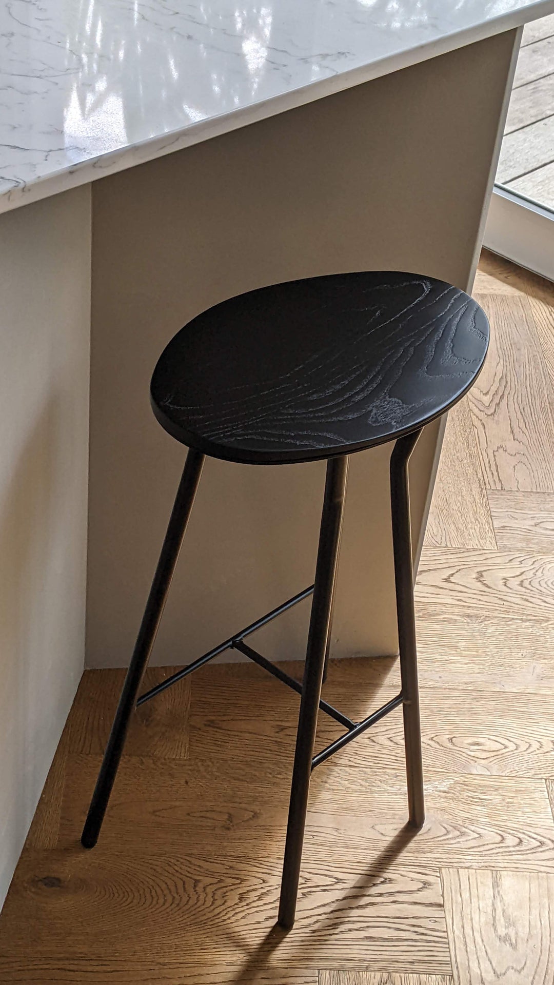 Perret Stool Tall | Wood - Atelier Jones Design 