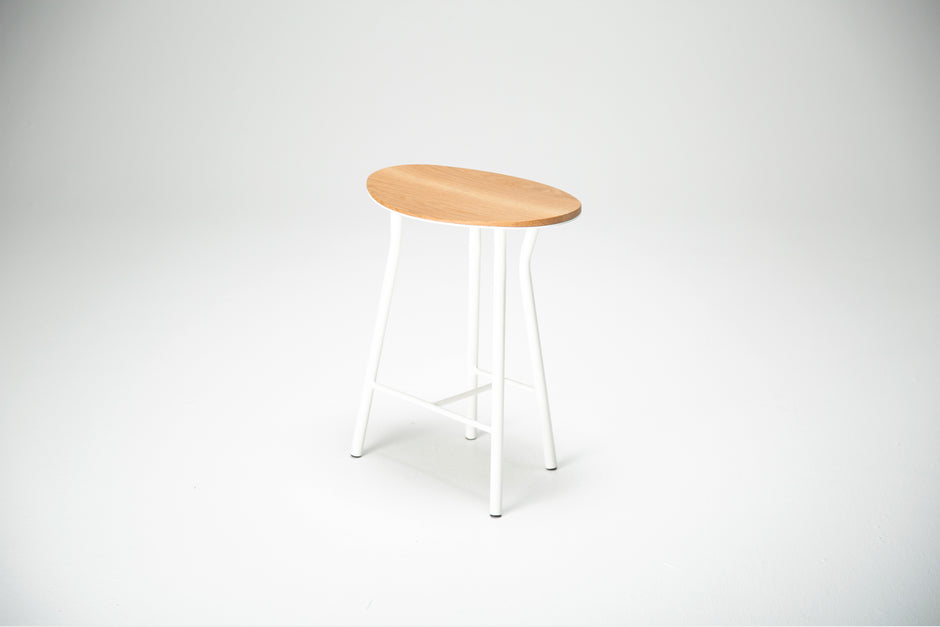 Perret Stool Low | Wood - Atelier Jones Design 