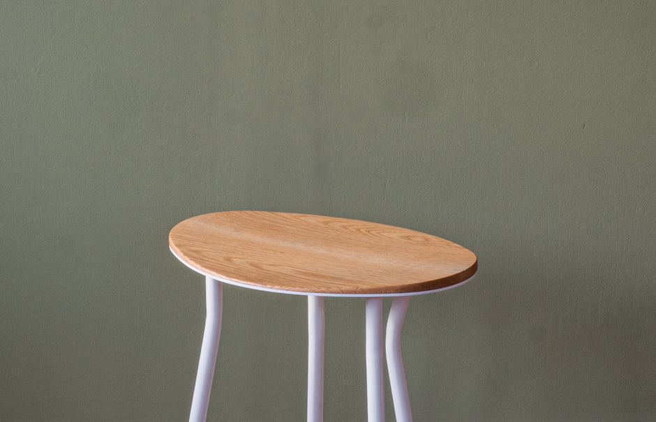 Perret Stool Tall | Wood - Atelier Jones Design 